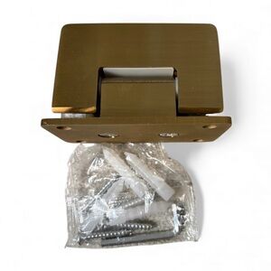 Premium Gold Bathroom Shower Door Glass Clips (2 pcs) NIB